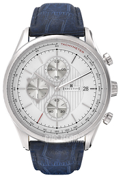 Executive Tie Pin Biały/Skóra Ø42 mm EX-1003-02