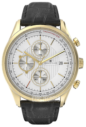 Executive Tie Pin Biały/Skóra Ø42 mm EX-1003-05