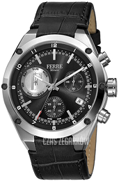 Ferrè Milano Czarny/Skóra Ø44 mm FM1G038L0011