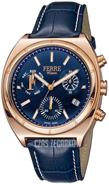 Ferrè Milano Niebieski/Skóra Ø42 mm FM1G039L0021