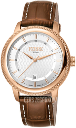 Ferrè Milano Srebrny/Skóra Ø42 mm FM1G130L0031