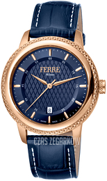 Ferrè Milano Niebieski/Skóra Ø42 mm FM1G130L0041