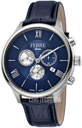 Ferrè Milano Fabrizo Niebieski/Skóra Ø44 mm FM1G144L0021