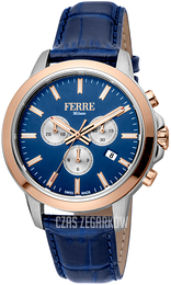 Ferrè Milano John Niebieski/Skóra Ø44 mm FM1G153L0041