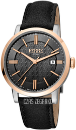 Ferrè Milano Raffaele Czarny/Skóra Ø41 mm FM1G156L0031