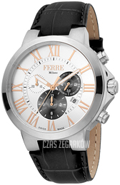 Ferrè Milano Srebrny/Skóra Ø44 mm FM1G177L0011