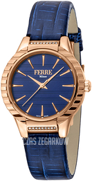 Ferrè Milano Niebieski/Skóra Ø34 mm FM1L114L0031
