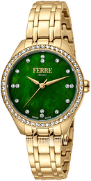 Ferrè Milano Zielony/Stal w odcieniu złota Ø32 mm FM1L116M0071