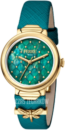 Ferrè Milano Zielony/Stal w odcieniu złota Ø32 mm FM1L124L0021