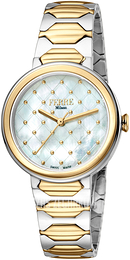 Ferrè Milano Collezione Libellula Biały/Stal w odcieniu złota Ø32 mm FM1L124M0091