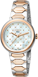 Ferrè Milano Collezione Libellula Biały/Stal w kolorze różowego złota Ø32 mm FM1L124M0101