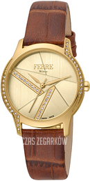 Ferrè Milano Żółte złoto/Skóra Ø32 mm FM1L145L0031