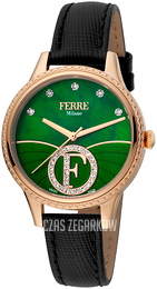 Ferrè Milano Donna Lucia Zielony/Skóra Ø34 mm FM1L167L0031
