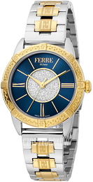 Ferrè Milano Light Line Niebieski/Stal w odcieniu złota Ø32 mm FM1L170M0091