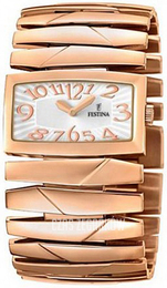 Festina Milano Biały/Stal w kolorze różowego złota F16335-6