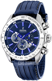 Festina Sport Niebieski/Skóra Ø46 mm F16489-B