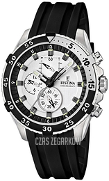 Festina Chrono Srebrny/Guma Ø46 mm F16604-1