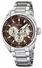 Festina Brązowy/Stal Ø44 mm F16608-7