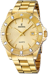 Festina Boyfriend Żółte złoto/Stal w odcieniu złota Ø40 mm F16686-2