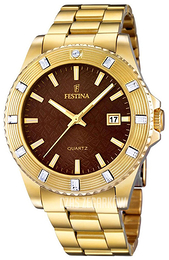 Festina Brązowy/Stal w odcieniu złota Ø40 mm F16686-4