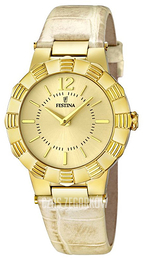Festina Dress Żółte złoto/Skóra Ø35 mm F16735-2
