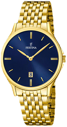 Festina Classic Niebieski/Stal w odcieniu złota Ø39 mm F16746-3