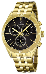 Festina Czarny/Stal w odcieniu złota Ø43 mm F16764-3