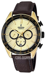 Festina Żółte złoto/Skóra Ø44 mm F16845-1