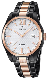 Festina Biały/Stal w kolorze różowego złota Ø43 mm F16853-1