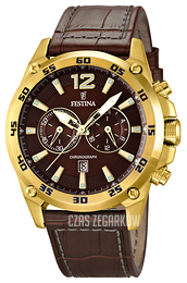 Festina Sport Brązowy/Skóra Ø47 mm F16880-2