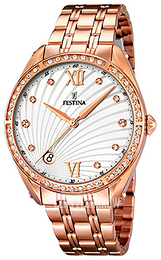 Festina Biały/Stal w kolorze różowego złota Ø37 mm F16896-1