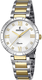 Festina Mademoiselle Srebrny/Stal w odcieniu złota Ø32 mm F16937-A