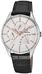Festina Srebrny/Skóra Ø41 mm F16974-1