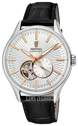 Festina Srebrny/Skóra Ø43 mm F16975-1