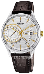 Festina Srebrny/Skóra Ø41 mm F16985-2