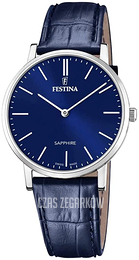 Festina Swiss Made Niebieski/Skóra Ø39 mm F20012-3