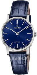 Festina Swiss Made Niebieski/Skóra Ø29 mm F20013-3