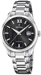 Festina Swiss Made Czarny/Stal Ø37.5 mm F20026-4