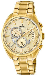 Festina Beżowy/Stal w odcieniu złota Ø42 mm F20267-1