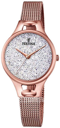 Festina Mademoiselle Zestaw kryształów/Stal w kolorze różowego złota Ø32 mm F20333-1
