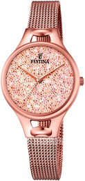 Festina Mademoiselle Zestaw kryształów/Stal w kolorze różowego złota Ø32 mm F20333-2