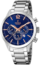 Festina Niebieski/Stal Ø43.5 mm F20343-9