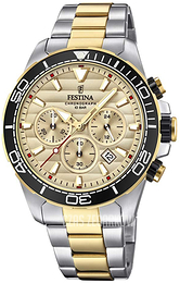 Festina Beżowy/Stal w odcieniu złota Ø44.3 mm F20363-1