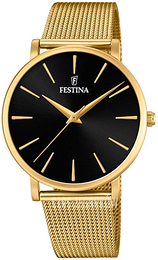 Festina Czarny/Stal w odcieniu złota Ø38 mm F20476-2