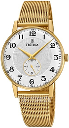 Festina Retro Srebrny/Stal w odcieniu złota Ø36 mm F20569-1