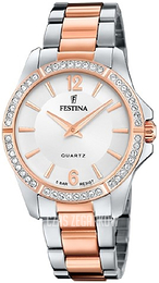 Festina Mademoiselle Srebrny/Stal w kolorze różowego złota Ø34.5 mm F20595-1