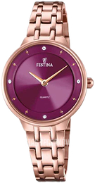 Festina Mademoiselle Purpurowy/Stal w kolorze różowego złota Ø30.5 mm F20602-2