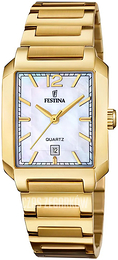 Festina Classic Biały/Stal w odcieniu złota F20680-2