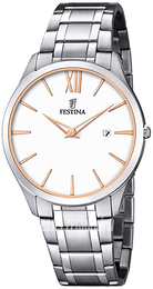 Festina Biały/Stal Ø40 mm F6832-3