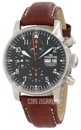 Fortis Flieger Czarny/Skóra Ø40 mm 597.11.11.L16